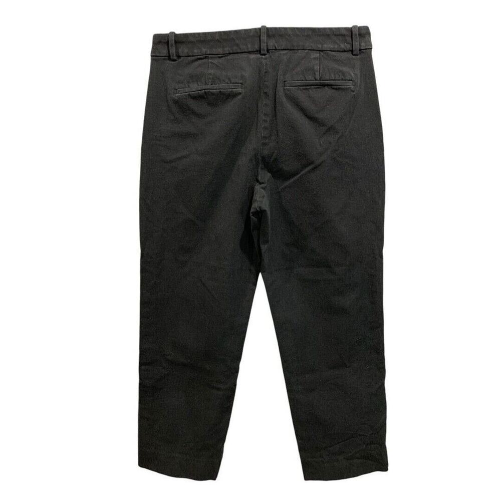 Size 10 J.Crew Womens Black Kallie Pants Straight Leg Crop Style BO899 - Picture 5 of 8